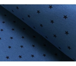 Bündchen kleine Sterne nachtblau dunkelblau